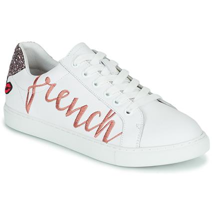 Bons baisers de Paname  Sapatilhas SIMONE FRENCH KISS  Branco Disponível em tamanho para senhora. 36,37,38,39,40.Mulher > Sapatos > Tenis