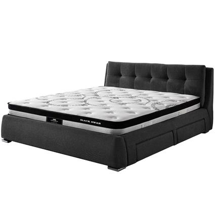 Pack cama de casal ANTONIO + colchão BLACK SWAN