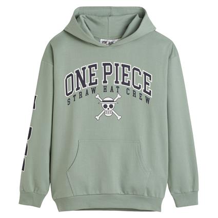 Sweat com capuz One piece, em moletão, One Piece
