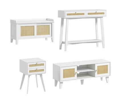 Conjunto para casa melamina de madeira homcom