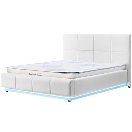 Pack cama de casal elevatória INFINITY II + colchão NEW PALACIO + LED