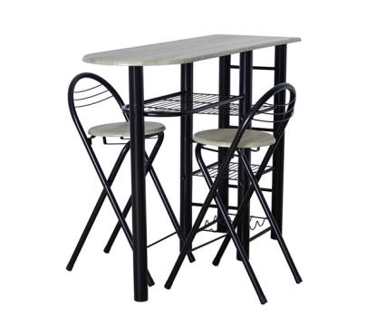 Conjunto de mesa de bar para cozinha com 4 prateleiras