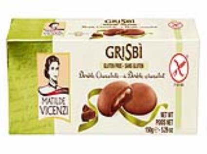 Bolachas Vicenzi Grisbi Chocolate Duplo Sem Glúten 150g