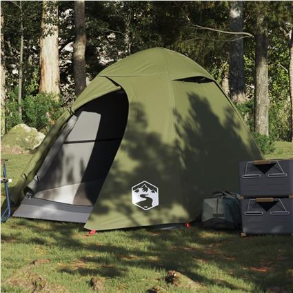 vidaXL Tenda campismo cúpula p/ 2 pessoas impermeável verde azeitona