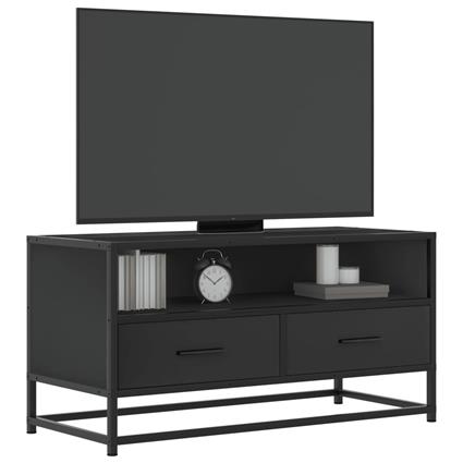 vidaXL Móvel para TV 80x34,5x40 cm derivados de madeira/metal preto