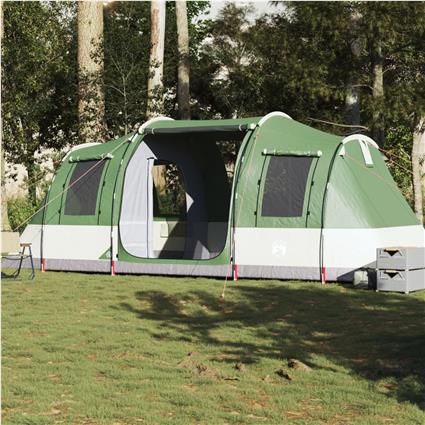 vidaXL Tenda de campismo túnel para 4 pessoas impermeável verde