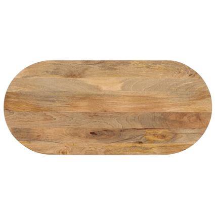 vidaXL Tampo de mesa oval 140x60x3,8 cm madeira de mangueira maciça