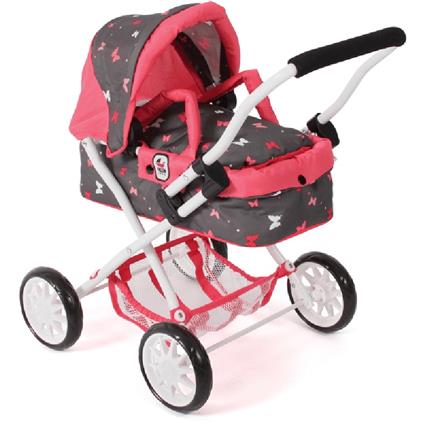 Carro boneca Smarty borboletas rosa