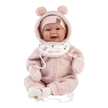 Boneca Tala Sorrisos c/ Pijama Rosa 44cm