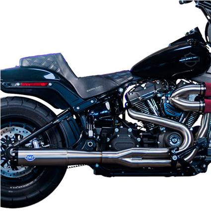 S&s Cycle Silenciador Não Homologado 2in1 Superstreet Brushed M8 Harley Davidson Softail 18-24