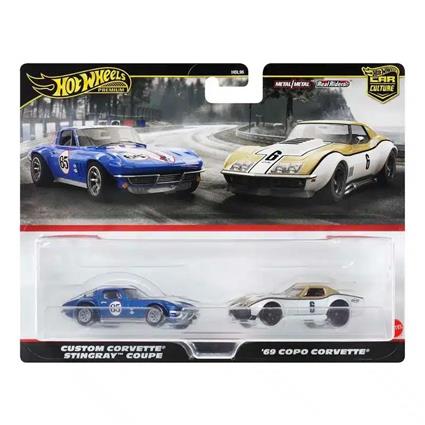 Hot Wheels Pack 2 Carros Personalizados Corvette Stingray Coupe - 69 Copo Corvette