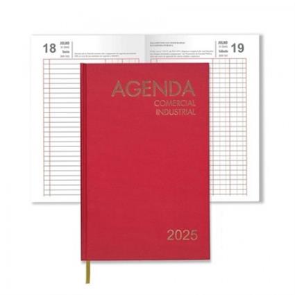 Agenda Comercial e Industrial 2025 185X290mm Vermelha