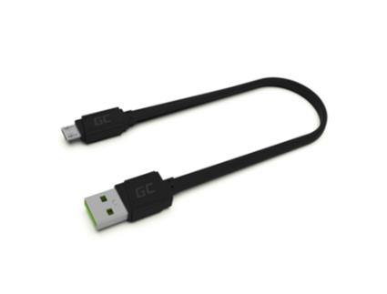 Cabo USB Mikro USB (ST-ST) 0,25m VerdeCell Preto