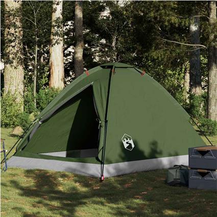 vidaXL Tenda campismo cúpula p/ 4 pessoas impermeável verde azeitona