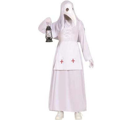 Fato de enfermeira da peste para mulher