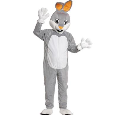 Fato de mascote de coelho para adulto