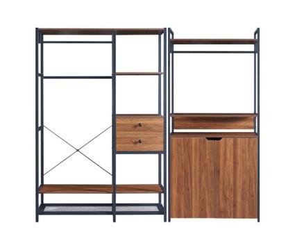 Conjunto de 2 bengaleiros larem com 2 gavetas e 1 compartimento