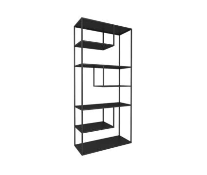 Estante de chão vehmaa com 6 compartimentos abertos em aço