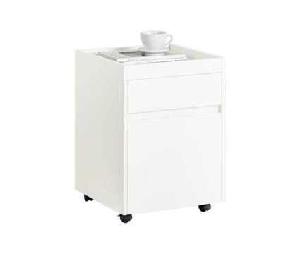 Arquivo de escritório em casa com 2 gavetas fbt121-w sobuy