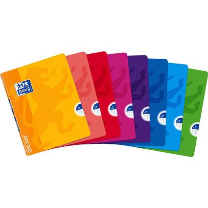 Oxford Hamelin Stapled Notebooks A5 Plan 25 With Margin Plastic Cover Openflex 48 Sheets Package 10 Units Assorted Colors Colors