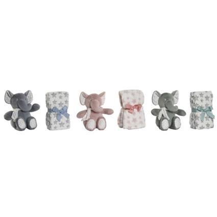 Conjunto Peluche Elefante com Manta