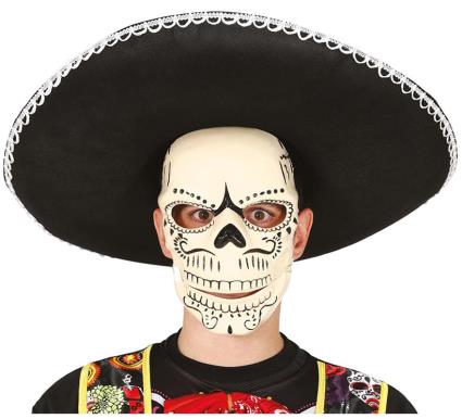 Máscara de esqueleto mexicano