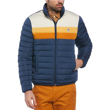 Original Penguin Casaco Puffer Lightweight Faux Down Colorblock
