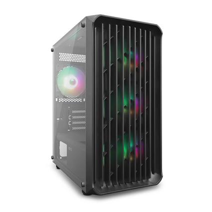 Caixa Micro-ATX Zolyd Vyntrix Tempered Glass ARGB Preta