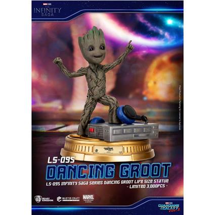 Beast Kingdom Toys Estátua Guardians Of The Galaxy 2 Life Size Dancing Groot Heo Eu Exclusive 32 Cm