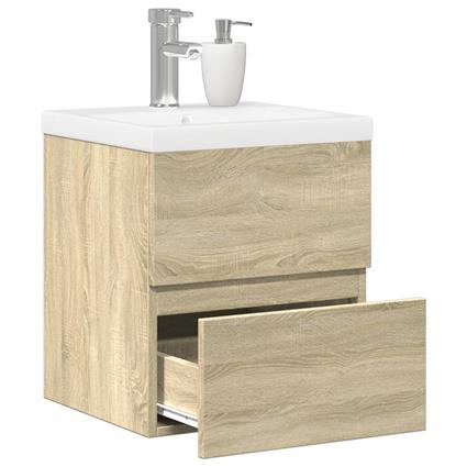 vidaXL 2 pcs conj. móveis casa banho derivados madeira carvalho sonoma