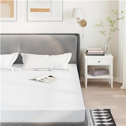 vidaXL Protetor de colchão impermeável 90x200 cm branco