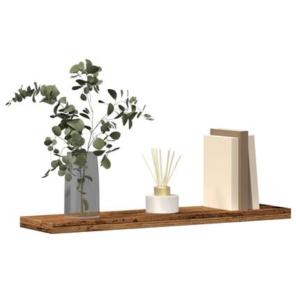 vidaXL Prateleiras de parede 4 pcs derivados de madeira madeira velha