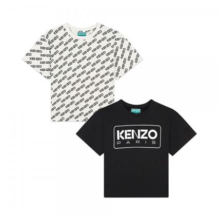 Kenzo Kids PACK DE 2 CAMISETAS CON ESTAMPADO , Negro, Beige, Talla - Ref.