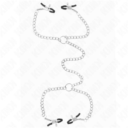 KINK - 4 PINÇAS DE CORRENTE 32 CM COM PEQUENAS CORRENTES 14 CM