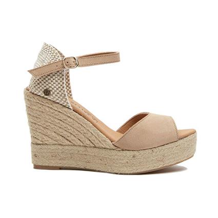 La Valeta Sandálias De Esparto Com Cunha Charlene Peep