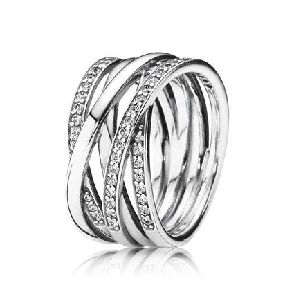 Pandora Anel Sparkling & Polished Lines