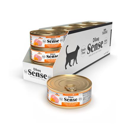Dibaq Comida Húmida Para Gatos Com Peru E Abóbora Sense Sterilized 70g 12 Unidades