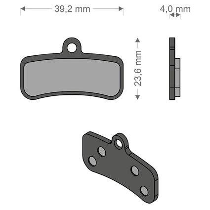 Brenta Ciclo Pastilhas De Freio A Disco Sinterizadas Xtr/quadien Shimano/trp/tektro