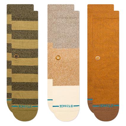 Stance Meias Crew Cubical 3 Pares