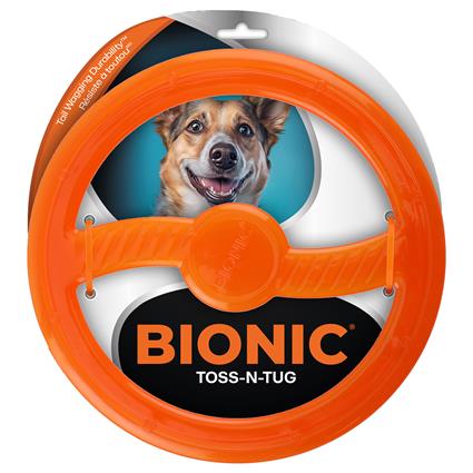BIONIC Toss-N-Tug Anel de arremesso para cães - diâm. 22,7 cm