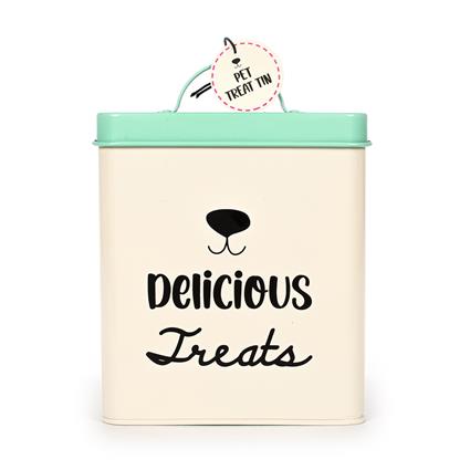 Lata para guloseimas 'Delicious Treats' - C 13,5 x L 13,5 x A 16 cm