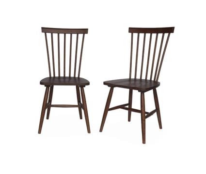Conjunto de 2 cadeiras de bar em madeira de borracha, romie