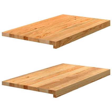 vidaXL Soleiras da janela 2 pcs 70x40x2 cm carvalho castanho-claro
