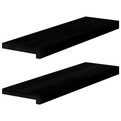 vidaXL Soleiras da janela 2 pcs 70x20x2 cm carvalho castanho-escuro