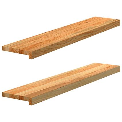vidaXL Soleiras da janela 2 pcs 100x20x2 cm carvalho castanho-claro