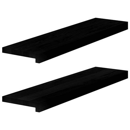 vidaXL Soleiras da janela 2 pcs 80x20x2 cm carvalho castanho-escuro