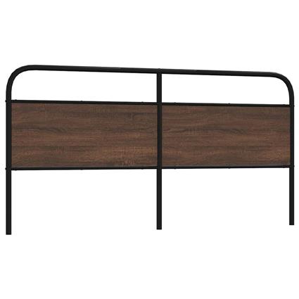 vidaXL Cabeceira de cama 200cm derivados madeira/aço carvalho castanho