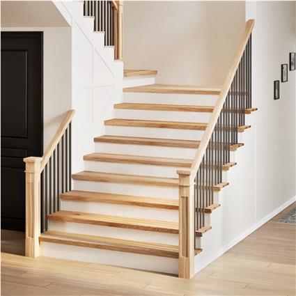 vidaXL Tapetes de escada 8 pcs 110x25x2cm carvalho maciço não tratado