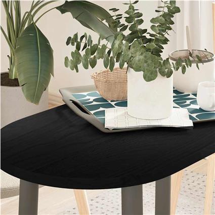vidaXL Tampo de mesa 80x40x2 cm carvalho maciça oval castanho-escuro