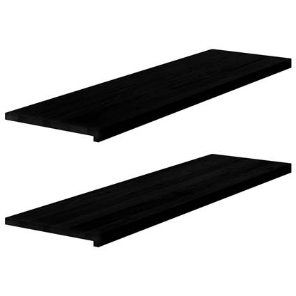 vidaXL Soleiras da janela 2 pcs 140x40x2 cm carvalho castanho-escuro